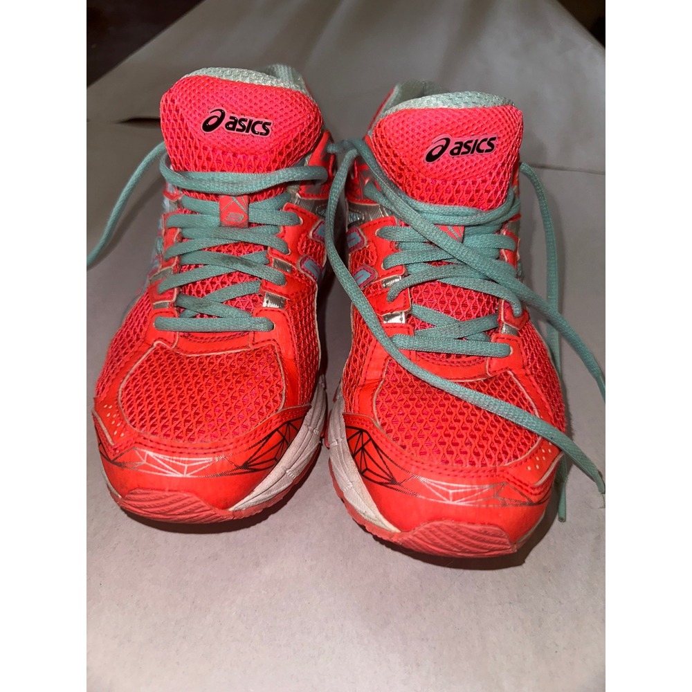 Asics GT-1000 3 Flash Coral Mint Running Shoes T4K8N Womens 8.5
